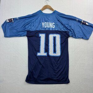 Vintage Vince Young #10 Tennessee Titans NFL Reebok Football Jersey Men's Size M